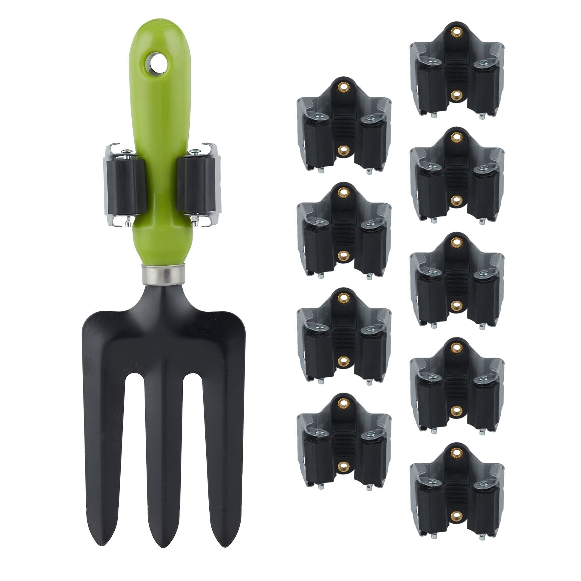 Gerätehalter 10er-Set Schwarz-Grau von Relaxdays