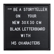 Letterboard 30 x 30cm Schwarz von Relaxdays