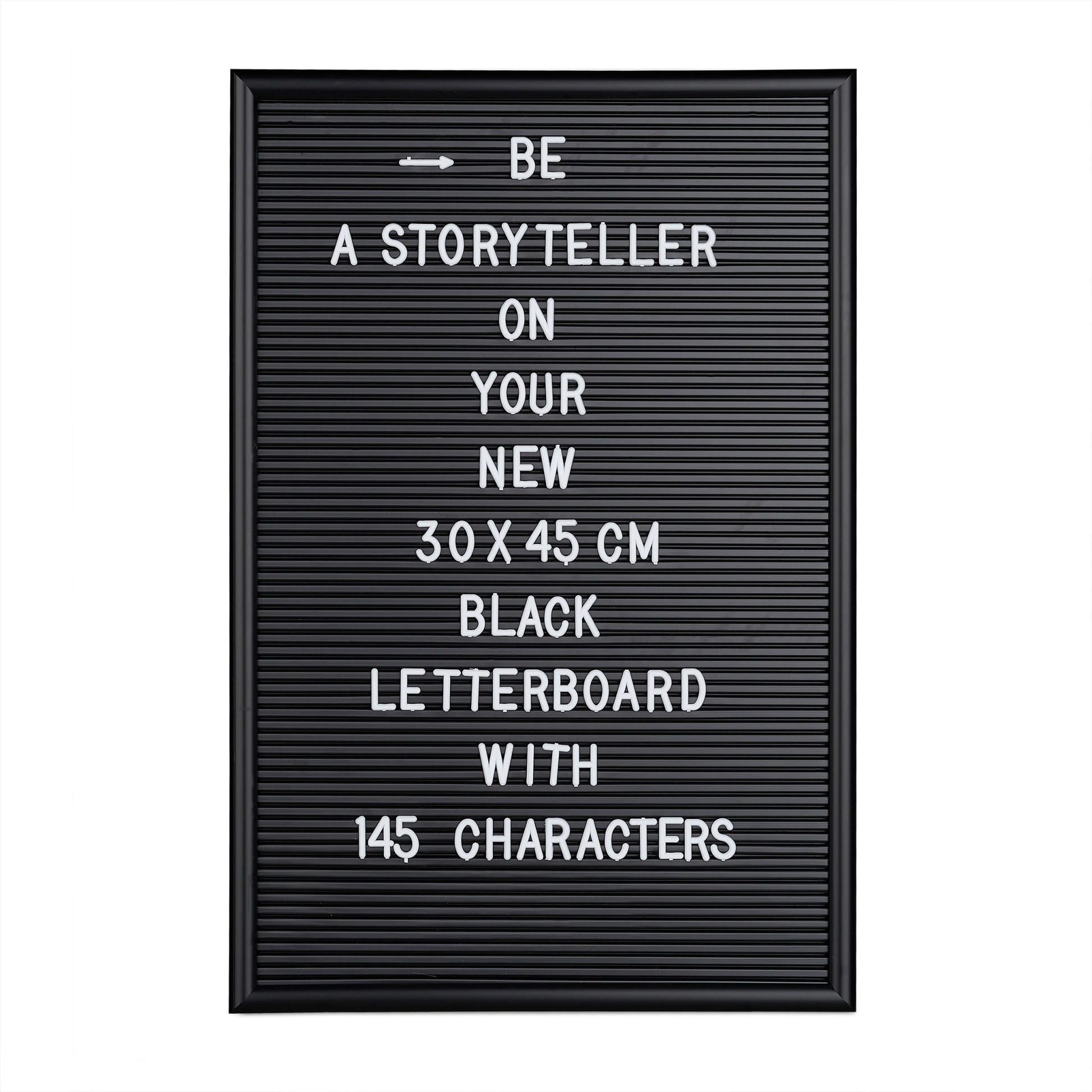 Letterboard 30 x 45cm Schwarz von Relaxdays