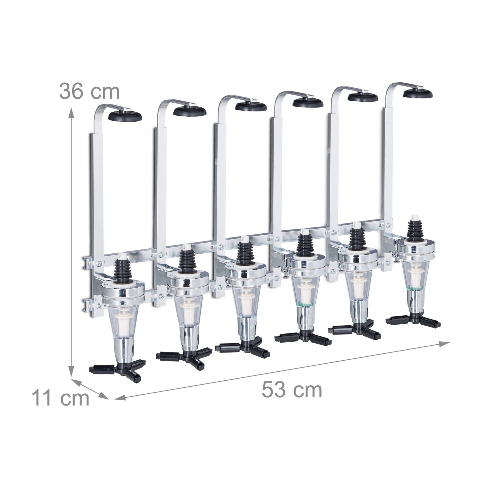Barbutler Wand Schwarz-Silber von Relaxdays