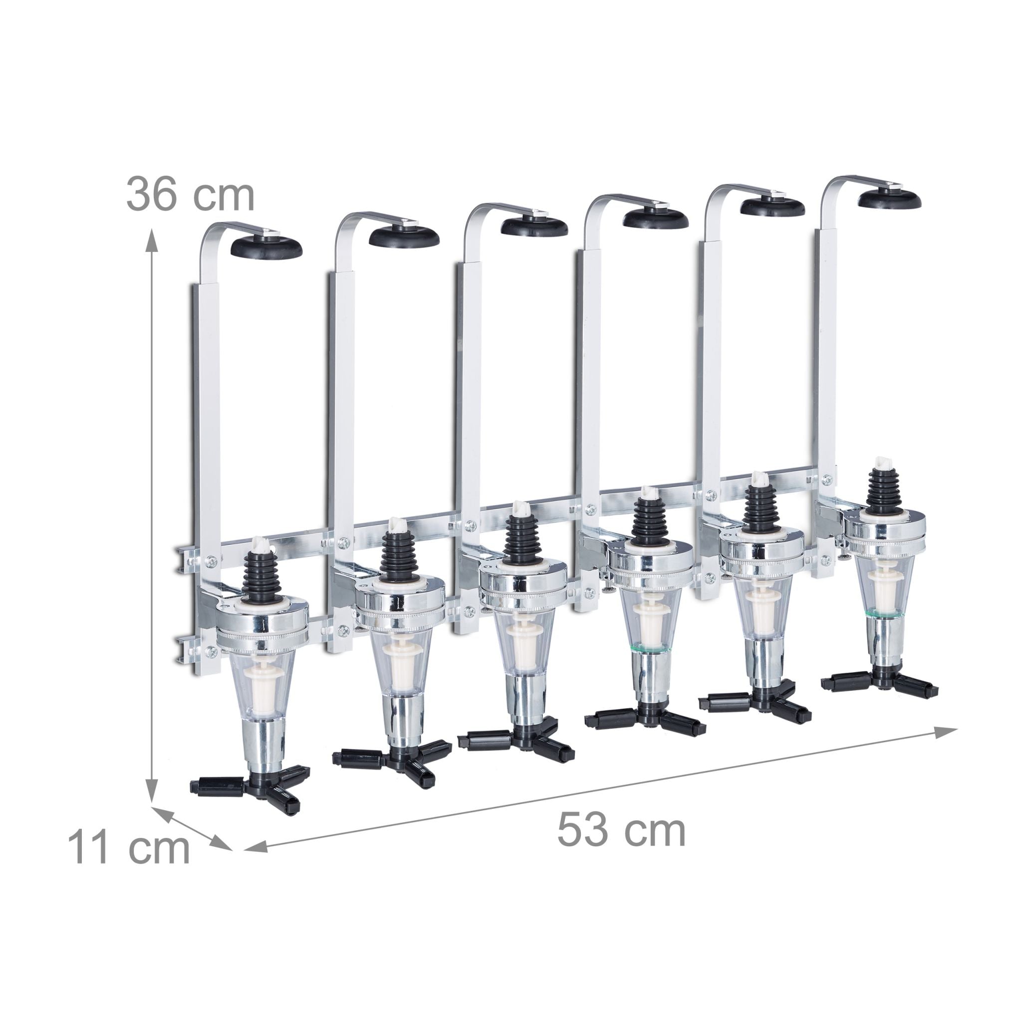 Barbutler Wand Schwarz-Silber von Relaxdays
