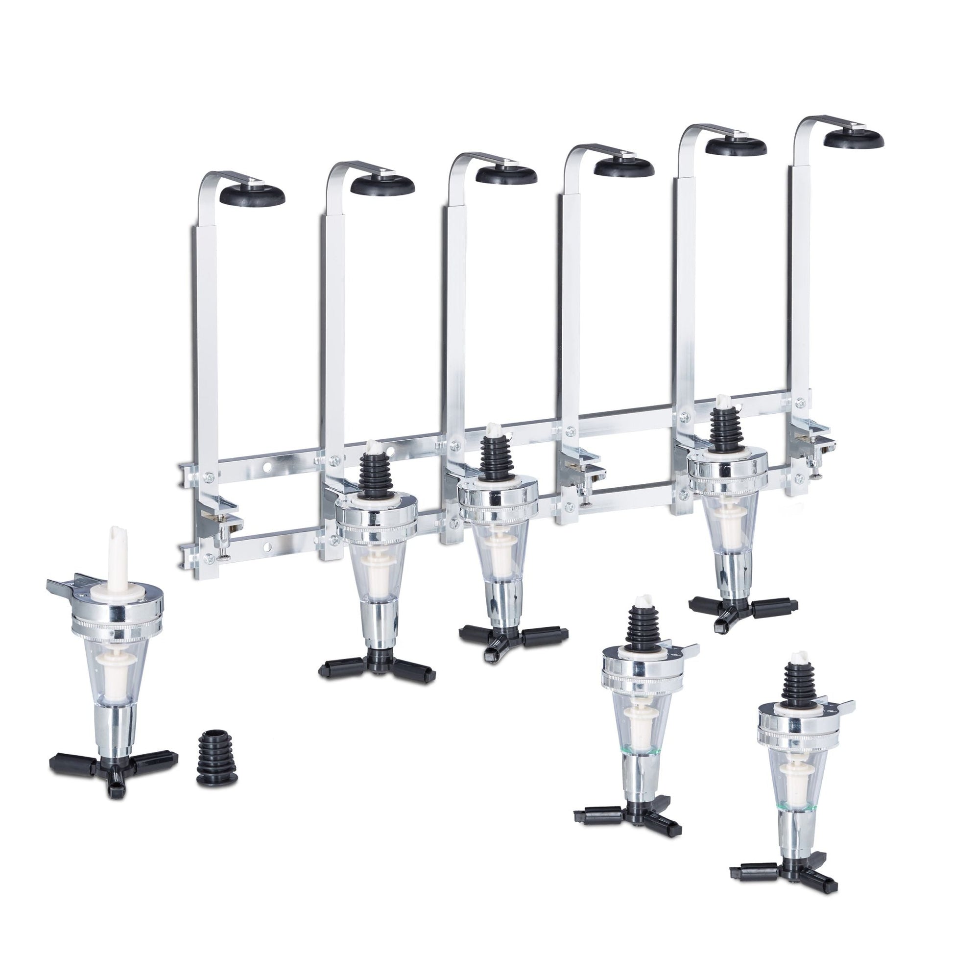 Barbutler Wand Schwarz-Silber von Relaxdays