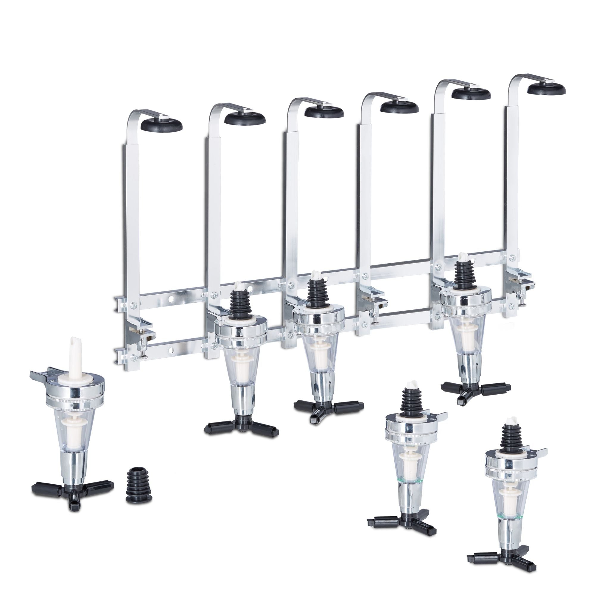 Barbutler Wand Schwarz-Silber von Relaxdays