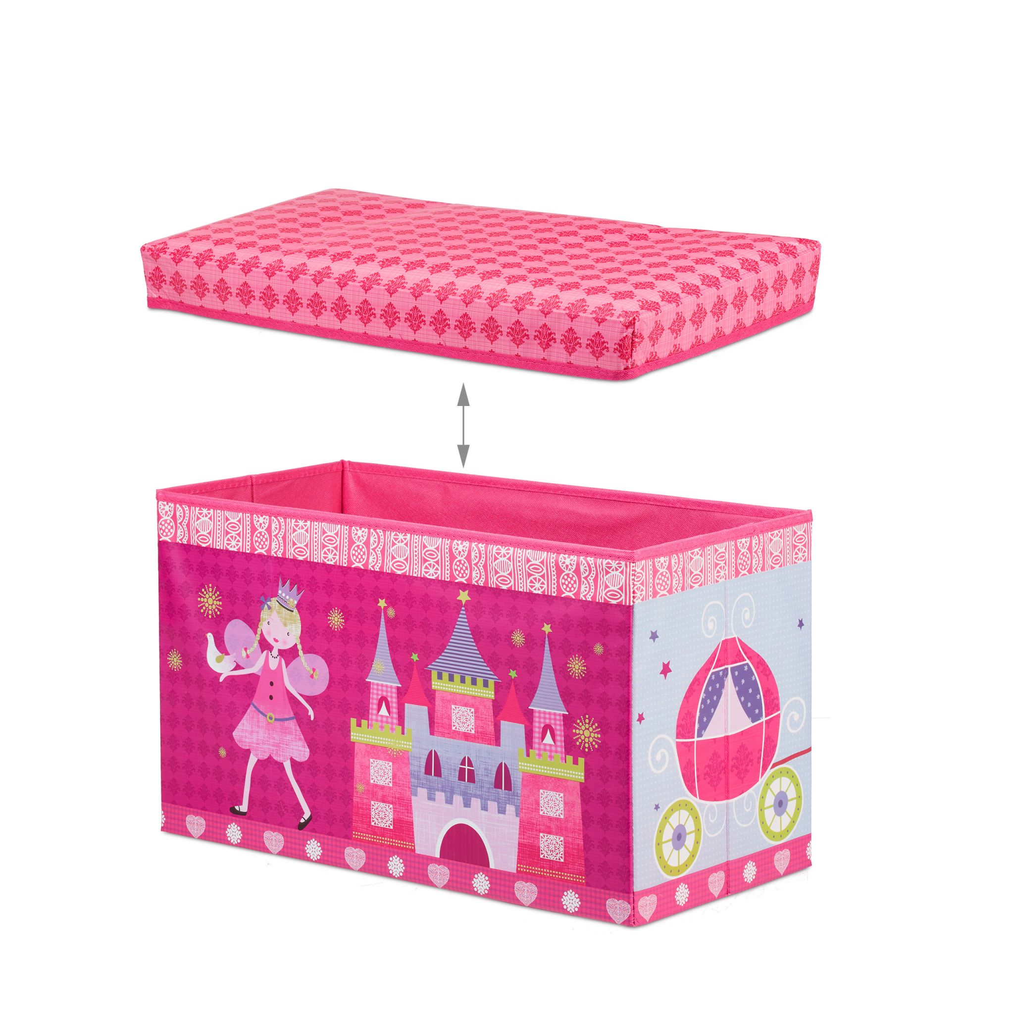 Sitzbox für Kinder Pink-Rosa von Relaxdays