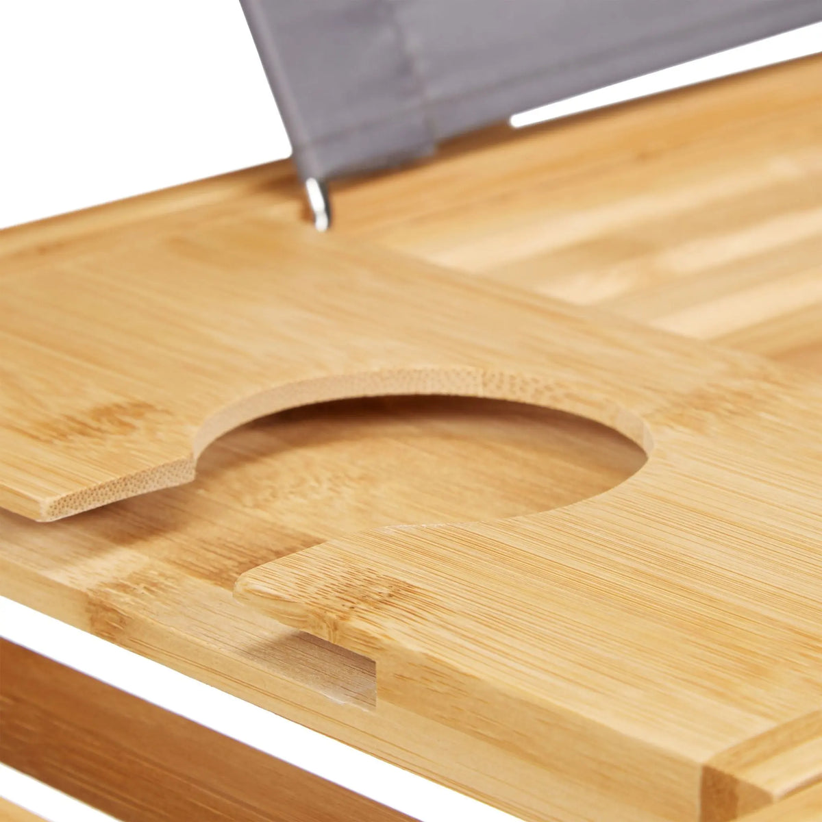 Badewannenablage & Serviertablett 2in1 Hellbraun von Relaxdays