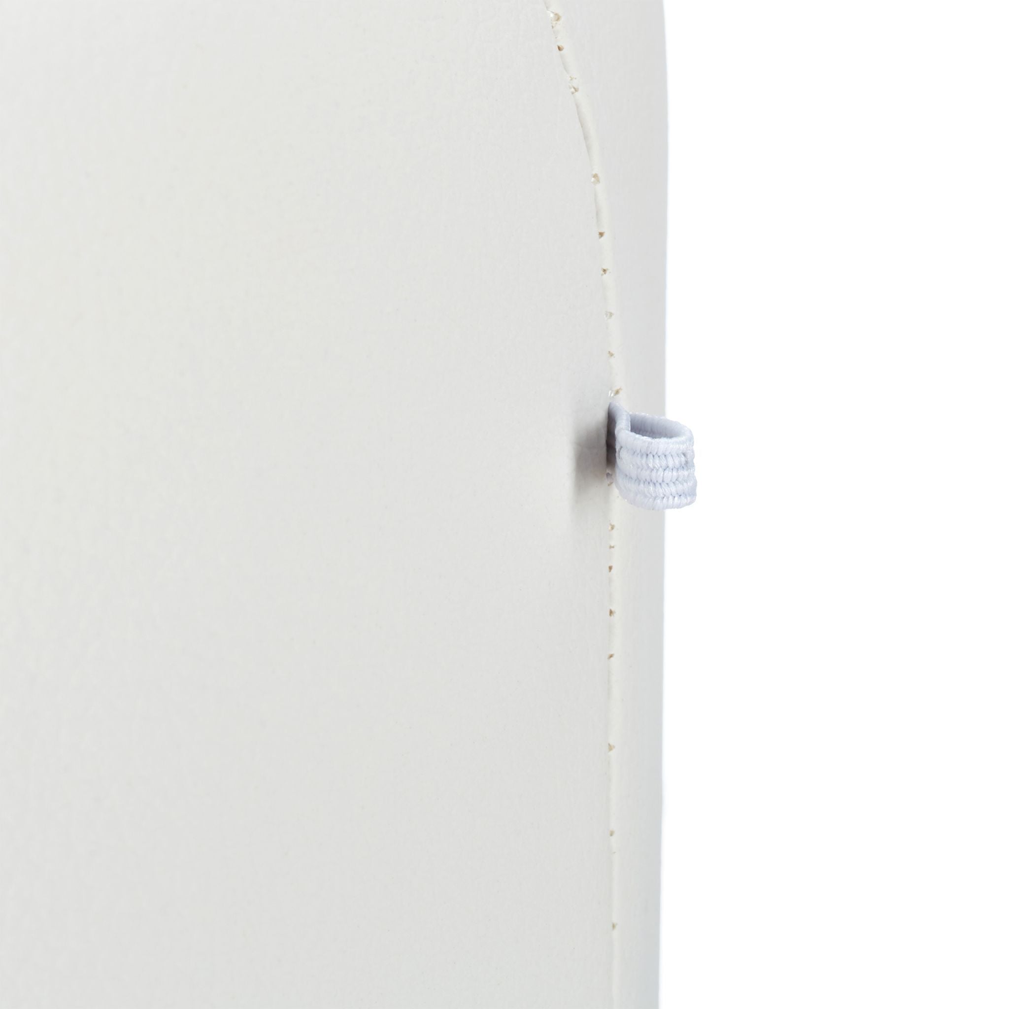 Hocker Kunstleder Weiss-Hellbraun von Relaxdays