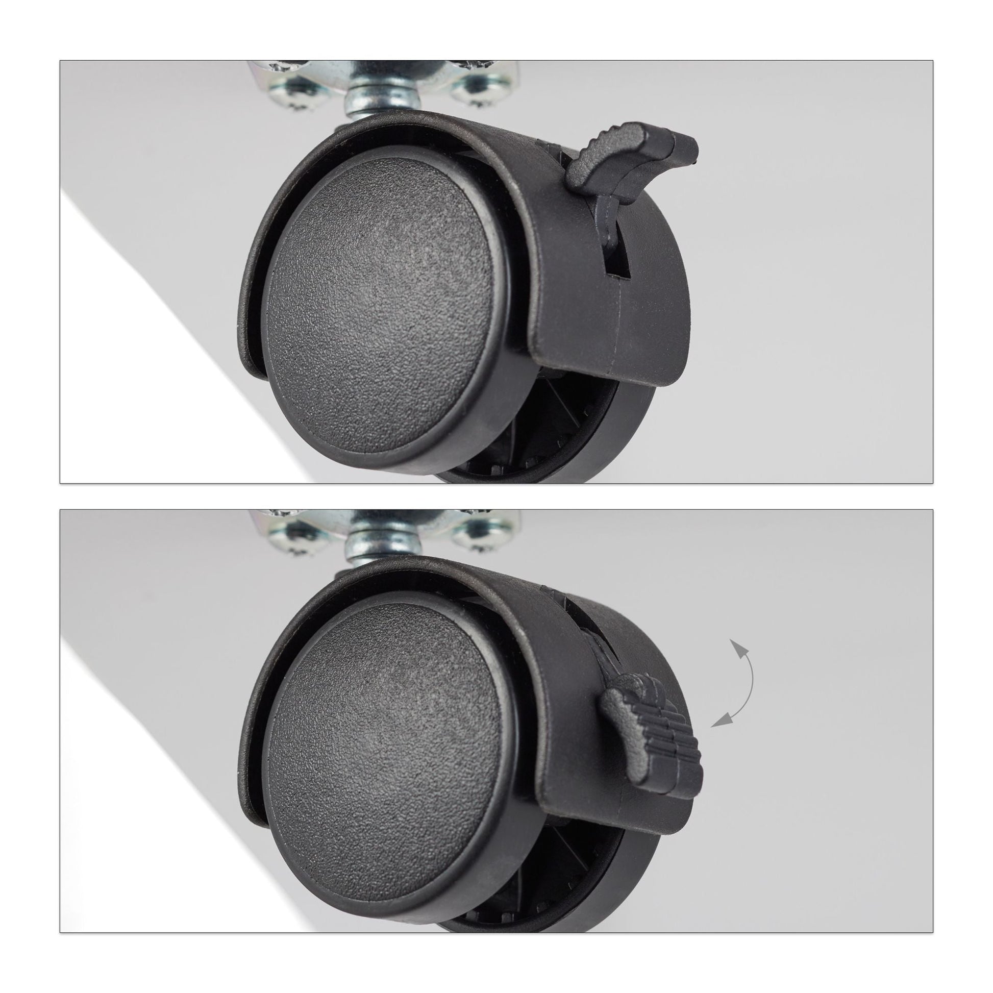 TV Board mit 4 Fächern rollbar Weiss von Relaxdays