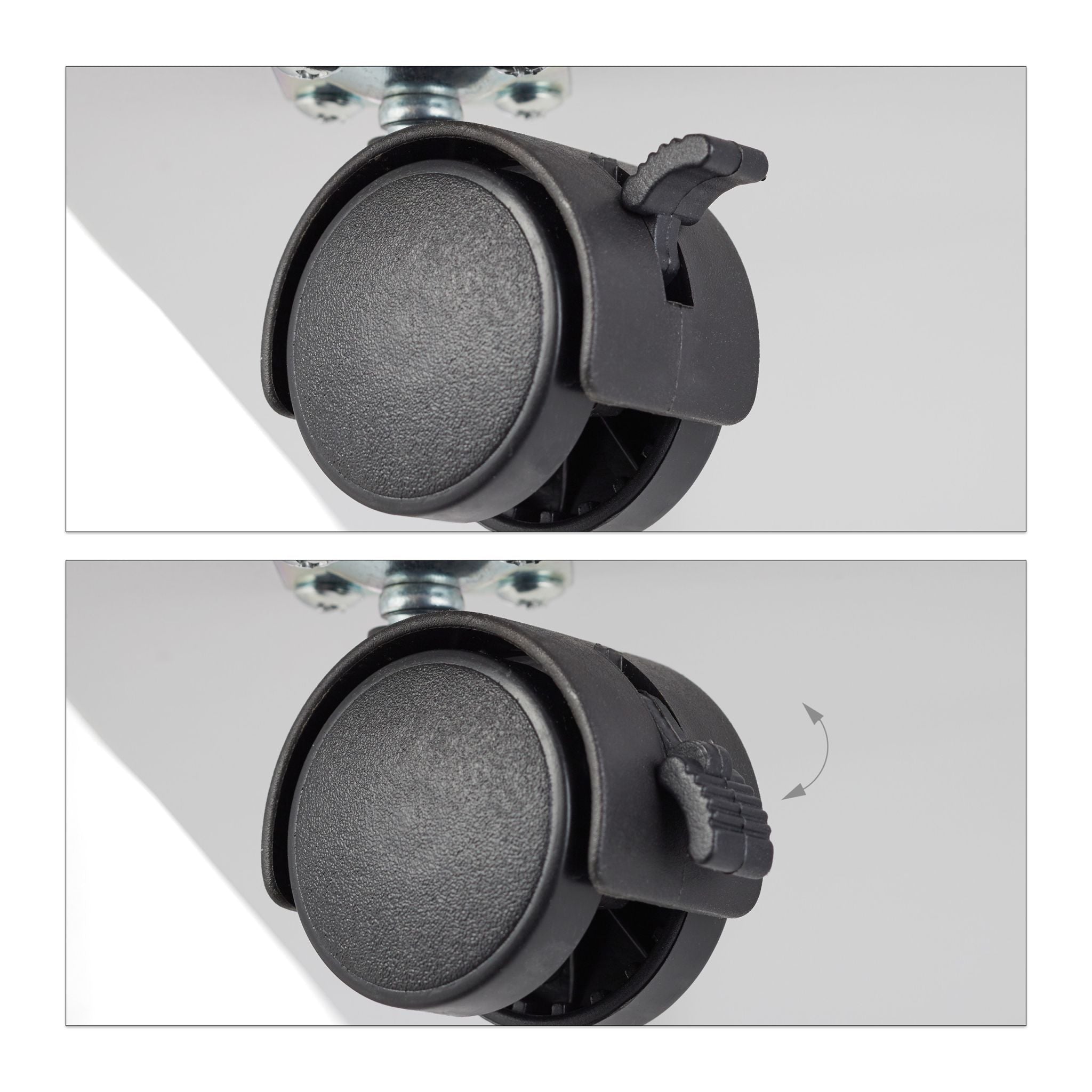 TV Board mit 4 Fächern rollbar Weiss von Relaxdays