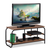 TV Board mit Ablage Braun-Schwarz von Relaxdays