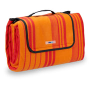 Picknickdecke Streifen Orange-Rot von Relaxdays