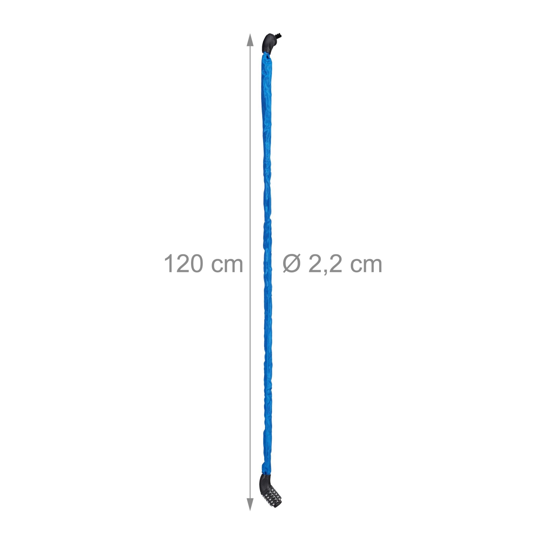 Zahlenschloss Fahrrad 5-stellig Blau-Schwarz