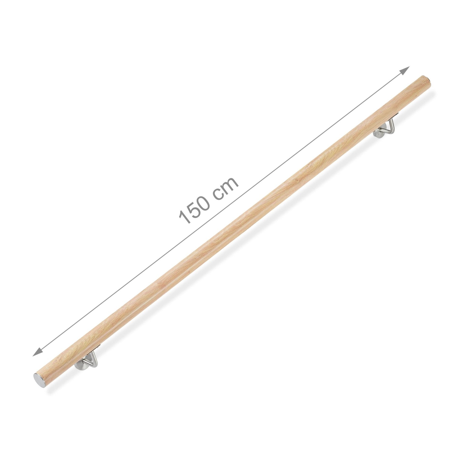 Handlauf Aluminium Buche-Optik Hellbraun-Silber von Relaxdays