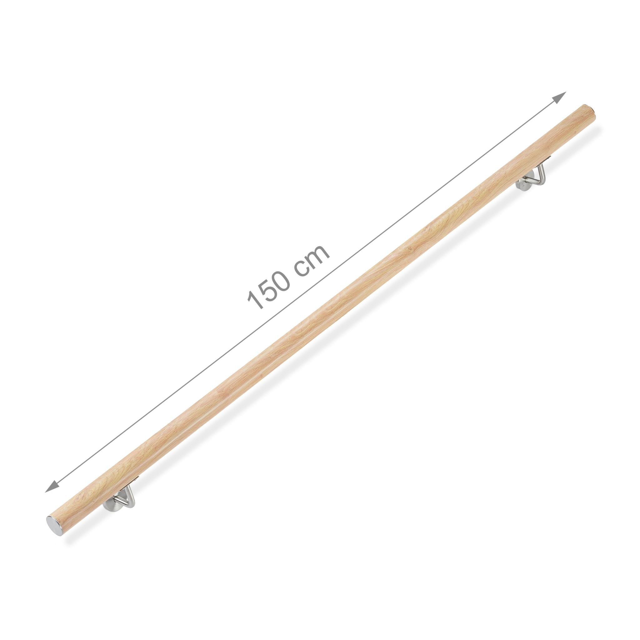 Handlauf Aluminium Buche-Optik Hellbraun-Silber von Relaxdays