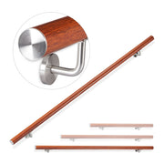 Handlauf Aluminium Eiche-Optik Braun-Silber von Relaxdays