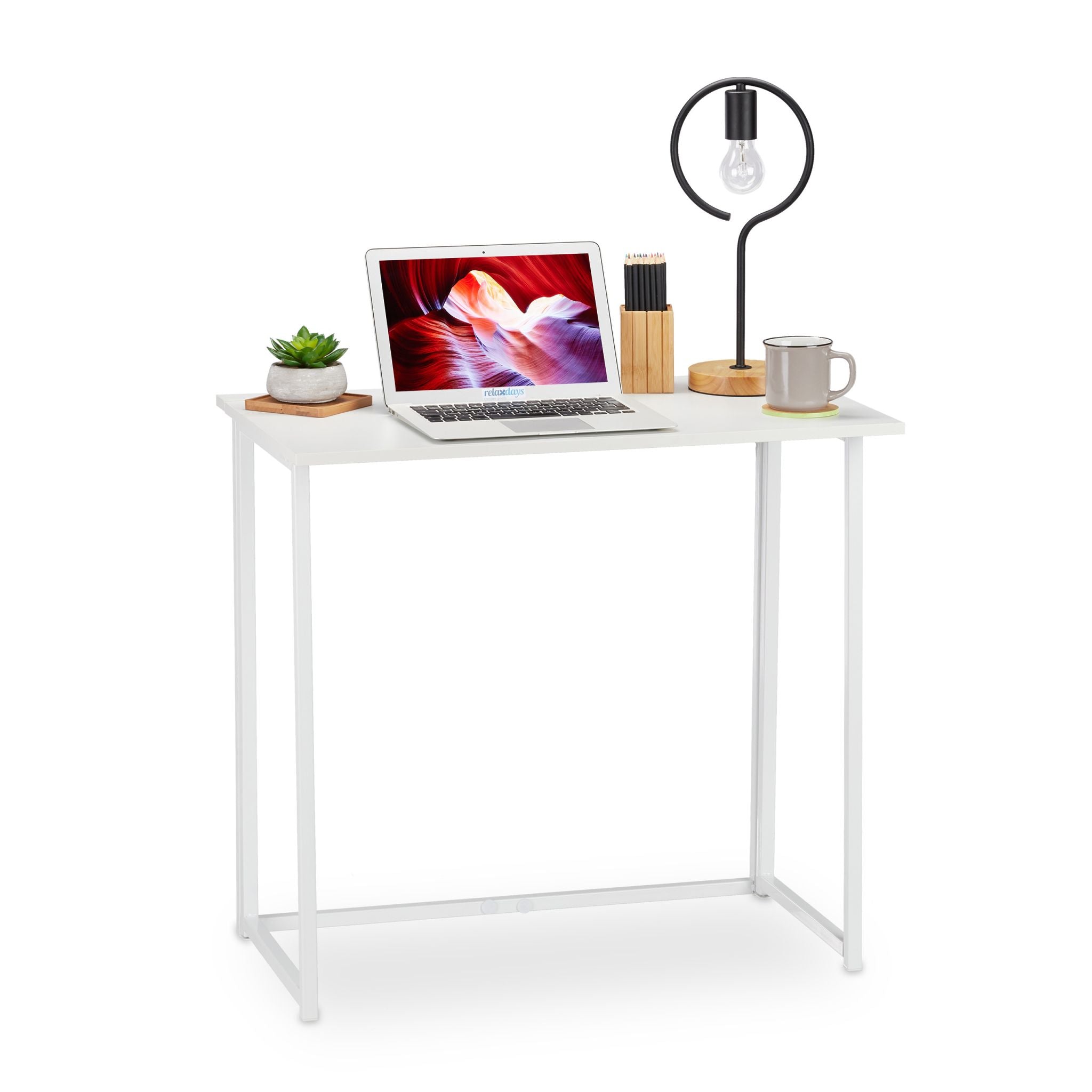 Schreibtisch klappbar Weiss von Relaxdays