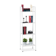 Standregal mit 4 Ablagen Weiss von Relaxdays