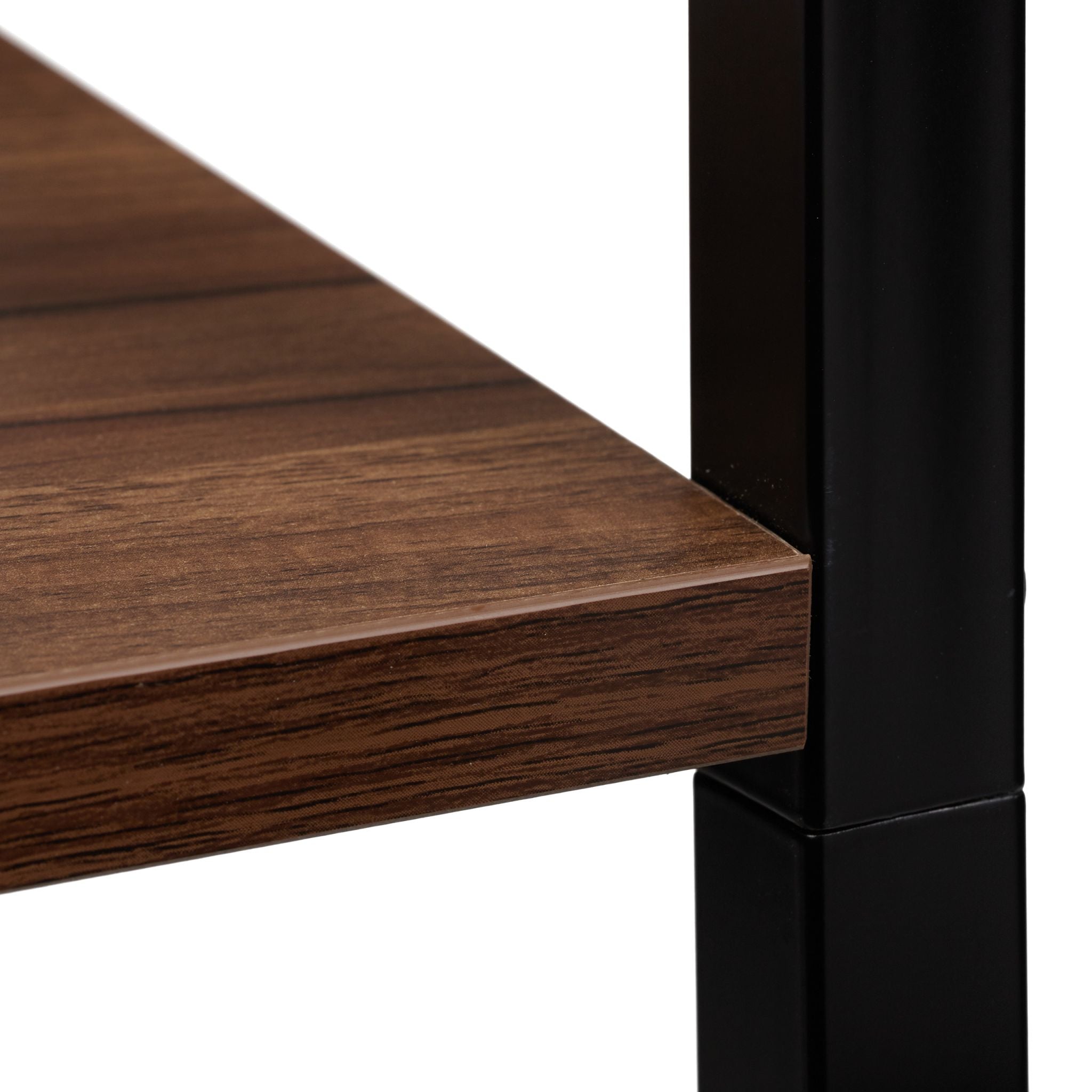 Standregal mit 4 Ablagen Braun-Schwarz von Relaxdays