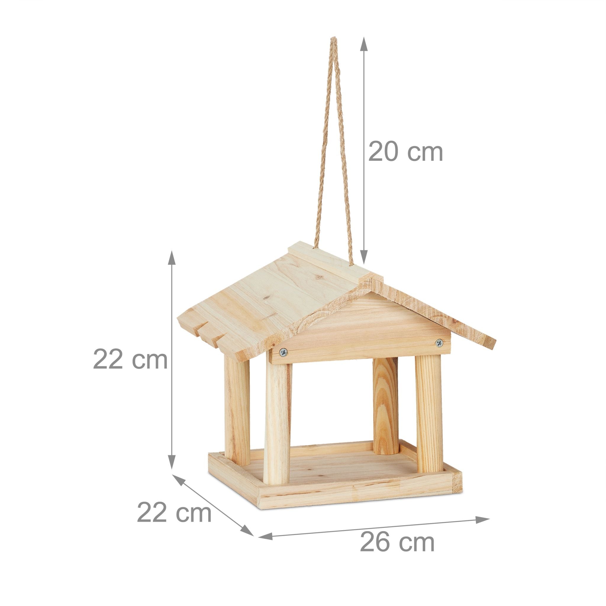 Vogelhaus zum Aufhängen Hellbraun