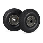 Sackkarrenrad 3.00-4 luftbereift 2er-Set Stahlfelge Schwarz-Grau von Relaxdays