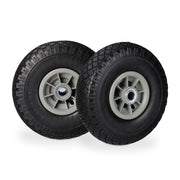 Sackkarrenrad PU 3.00-4 2er-Set Schwarz-Grau von Relaxdays