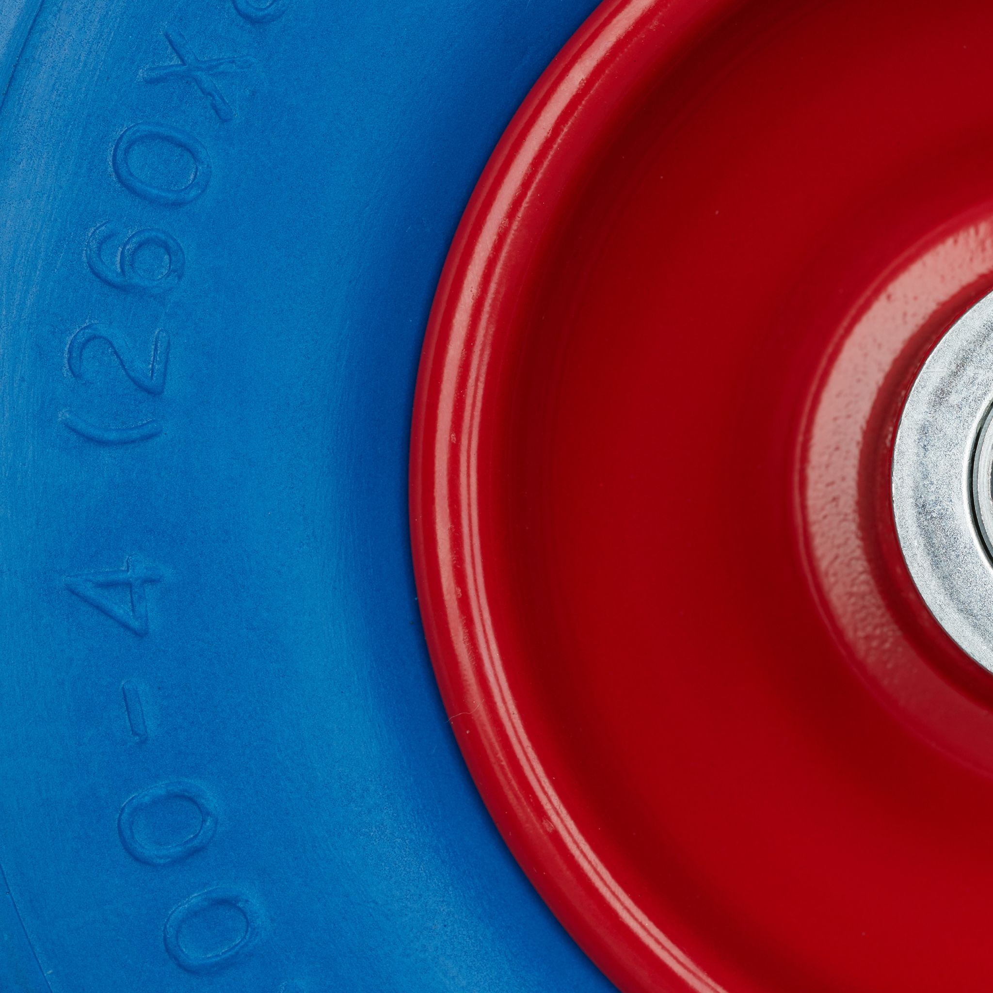 Sackkarrenrad mit Stahlfelge 2er-Set Blau-Rot von Relaxdays