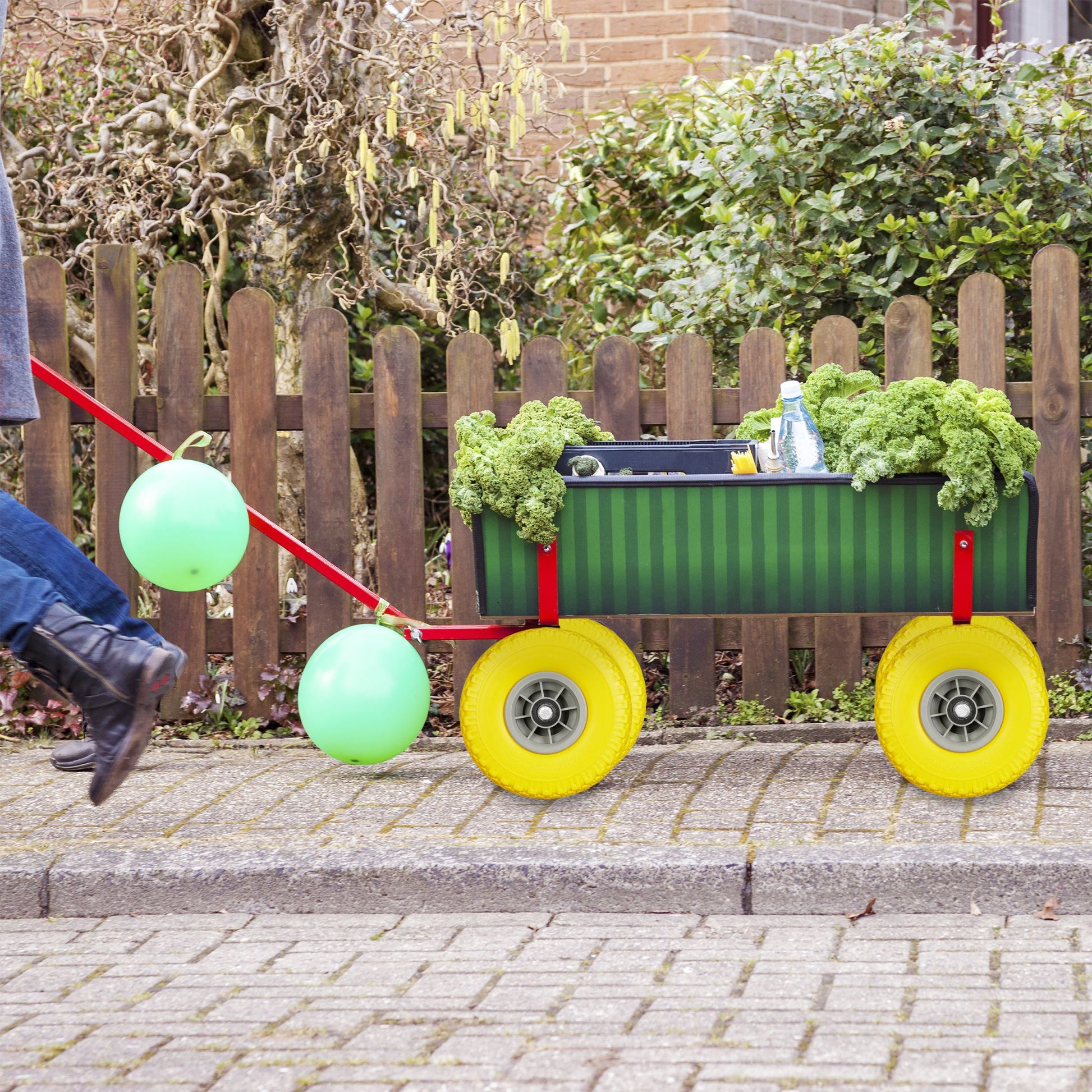 Sackkarrenrad mit Kunststofffelge 2er-Set Rot-Schwarz von Relaxdays