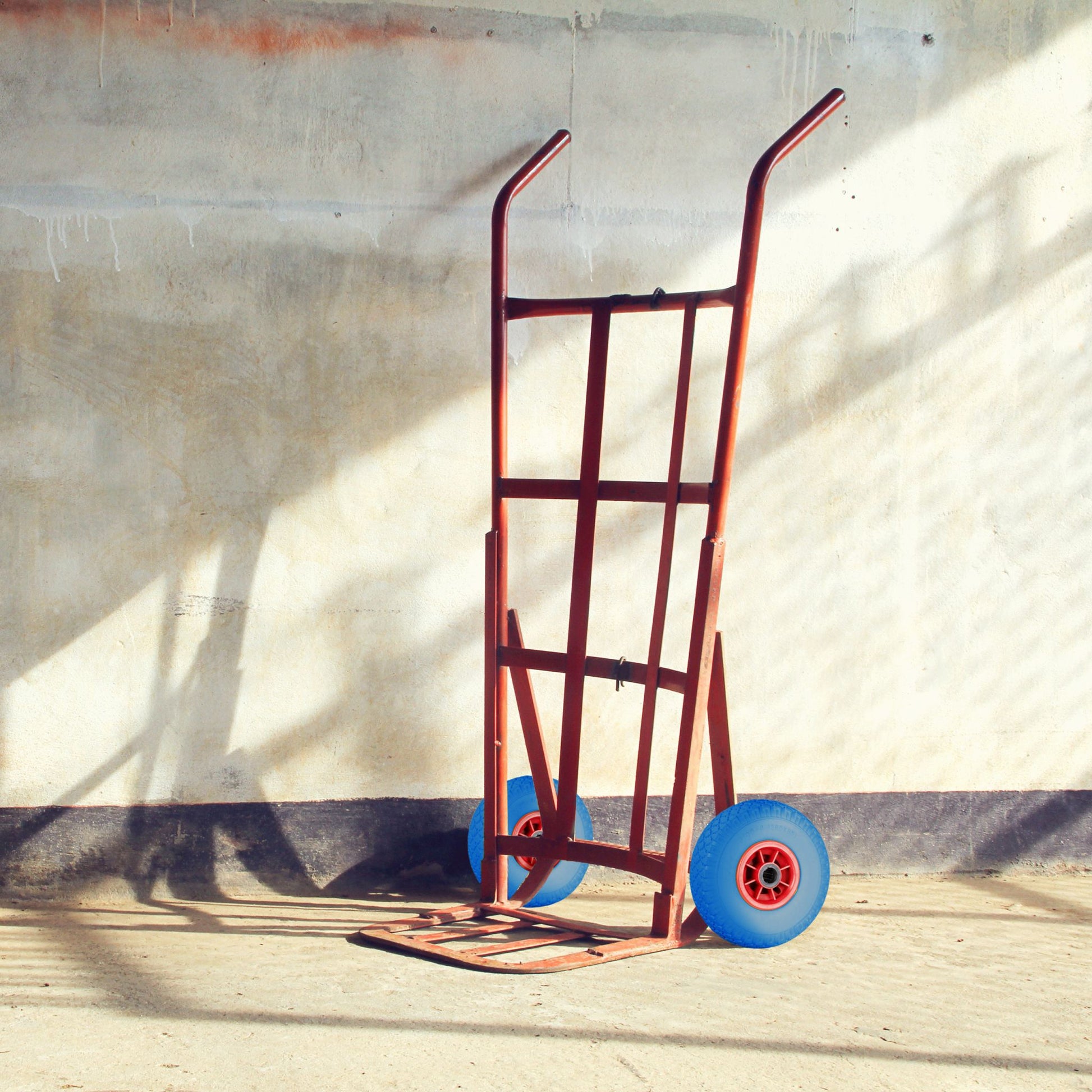 Sackkarrenrad mit Kunststofffelge 2er-Set Blau-Rot von Relaxdays