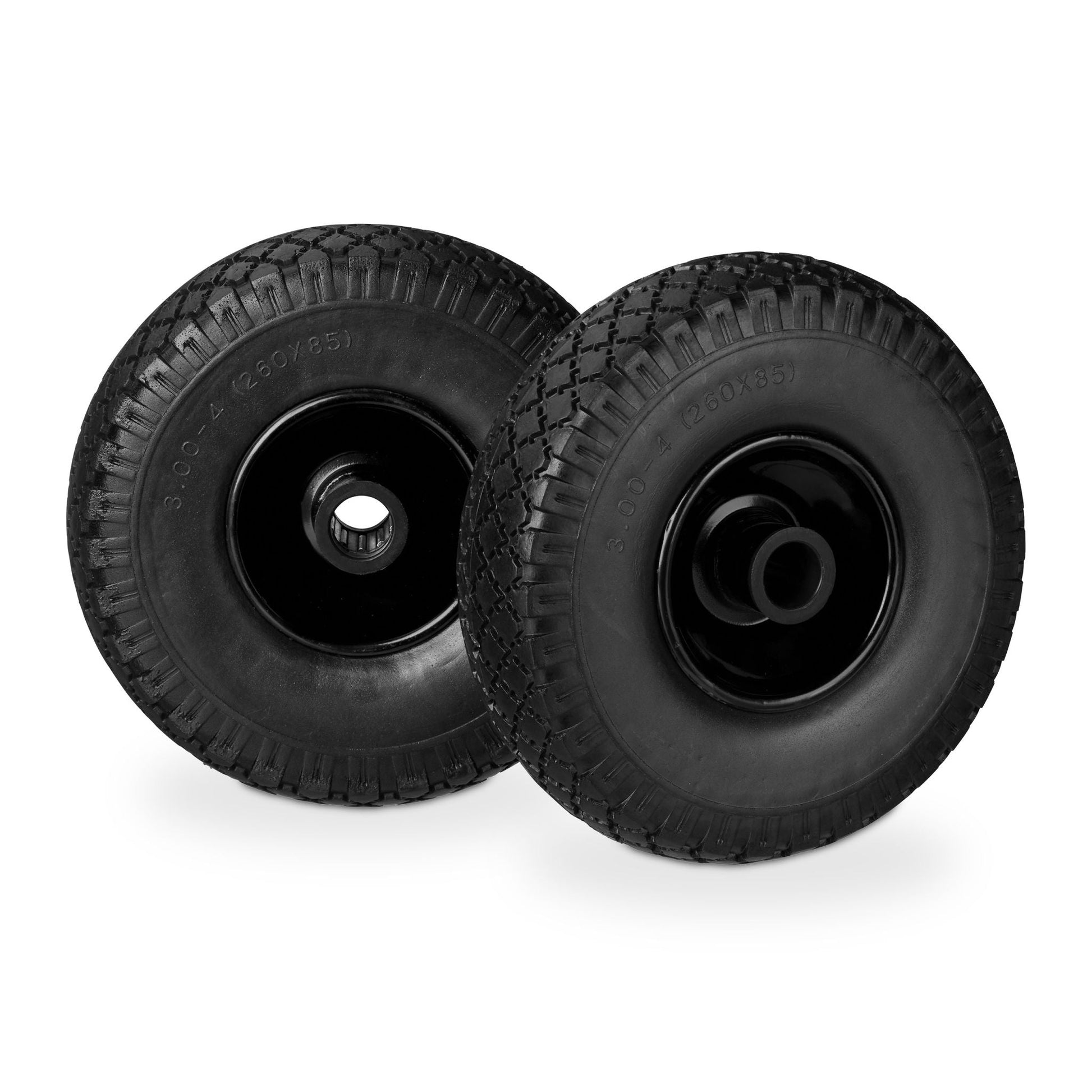 Sackkarrenrad Vollgummi 2er-Set Schwarz von Relaxdays
