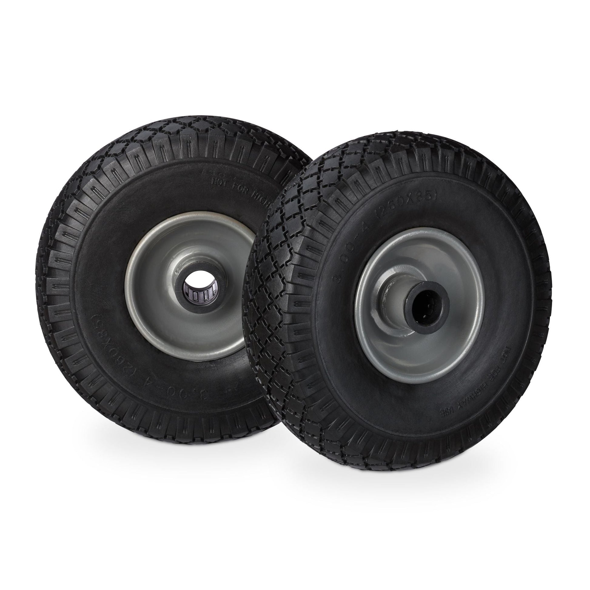 Sackkarrenrad Vollgummi 2er-Set Schwarz-Grau von Relaxdays