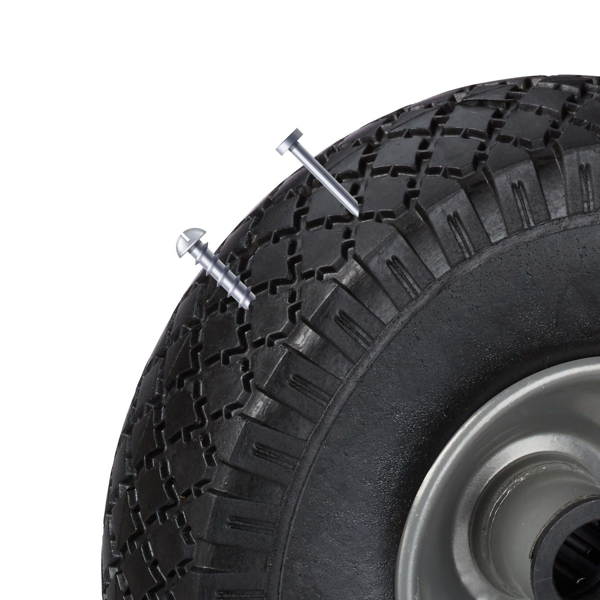 Sackkarrenrad Vollgummi 2er-Set Schwarz-Grau von Relaxdays