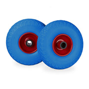 Sackkarrenrad Vollgummi 2er-Set Blau-Rot von Relaxdays