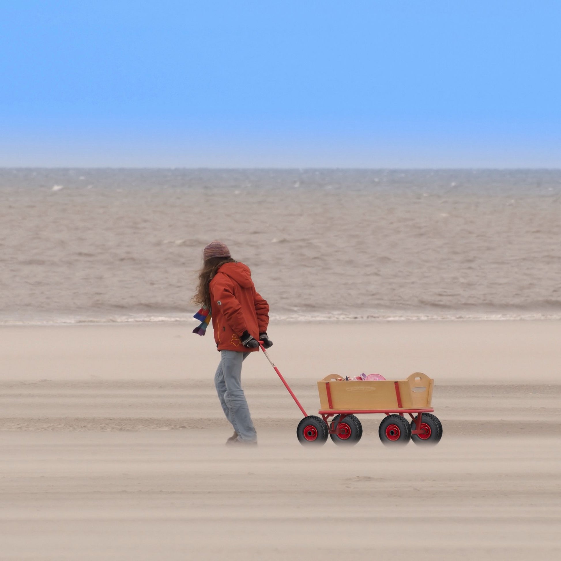Sackkarrenrad Vollgummi 2er-Set Gelb-Rot von Relaxdays