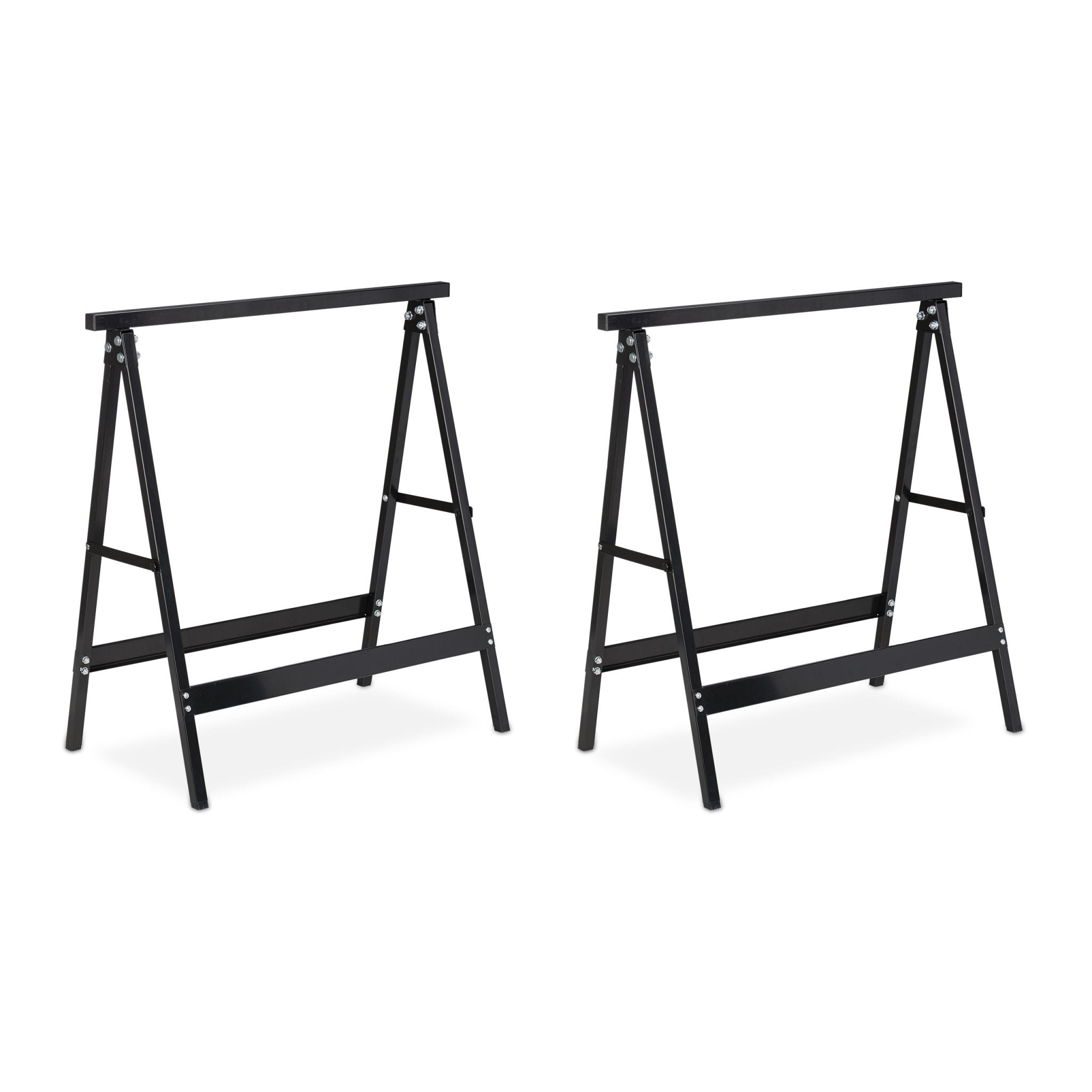 Klappbock Stahl 2er-Set Schwarz von Relaxdays
