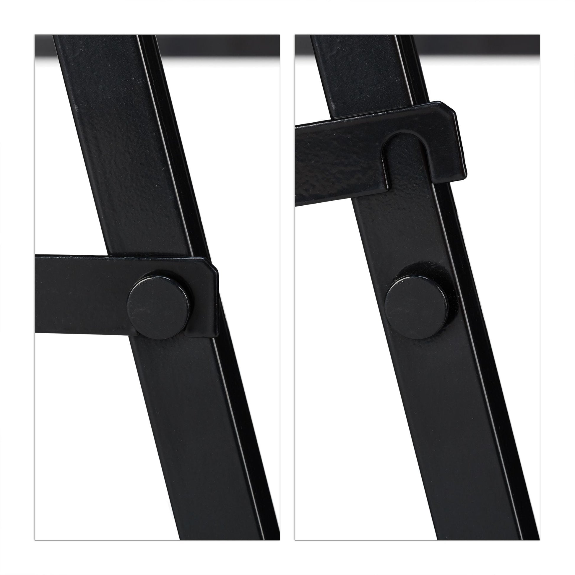 Klappbock Stahl 2er-Set Schwarz von Relaxdays