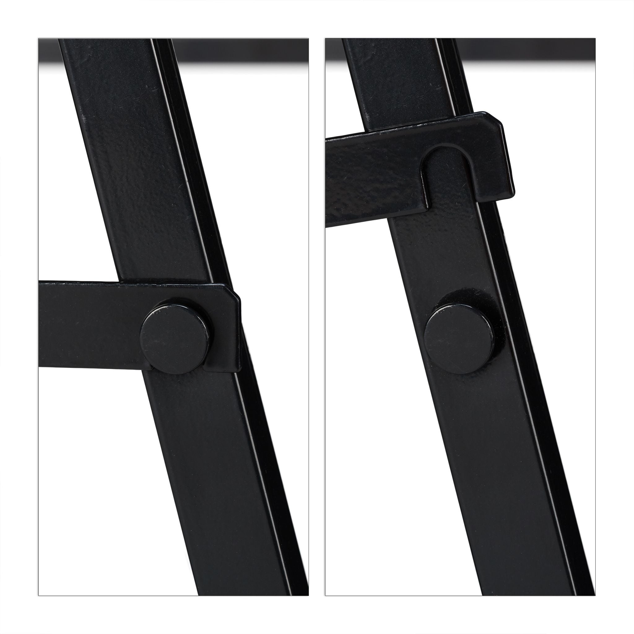 Klappbock Stahl 2er-Set Schwarz von Relaxdays