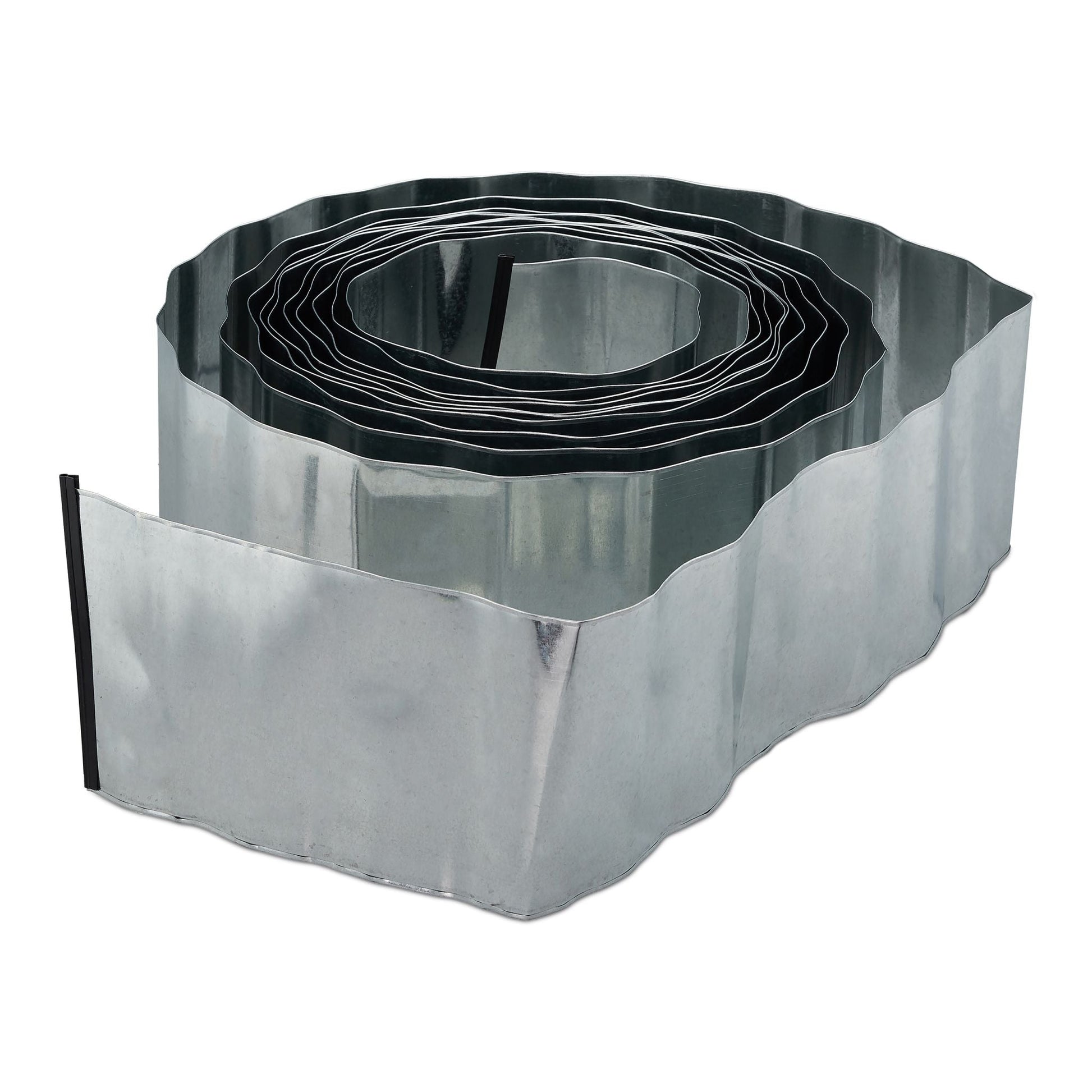 Rasenkante 10m Metall Silber von Relaxdays