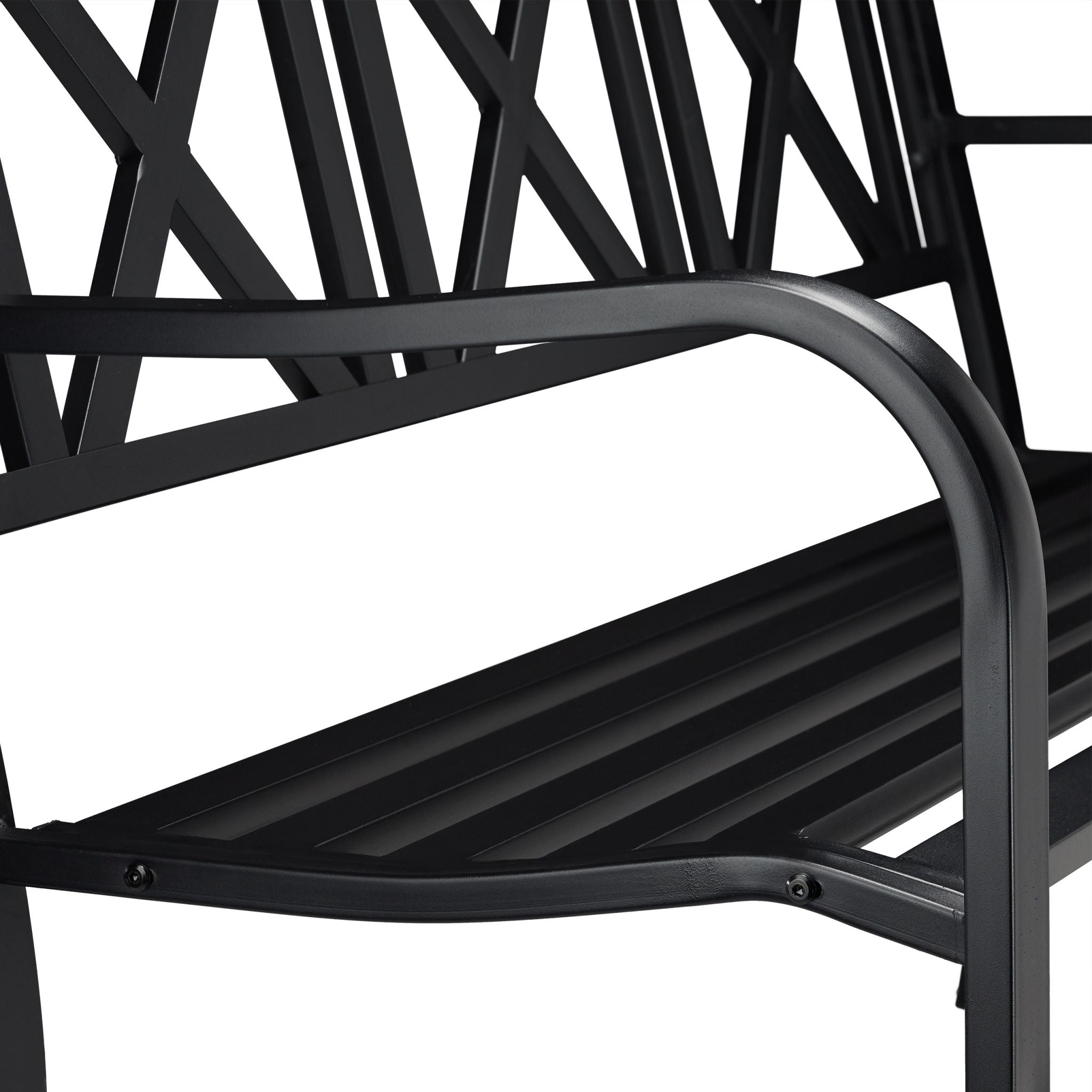 Gartenbank Metall Schwarz