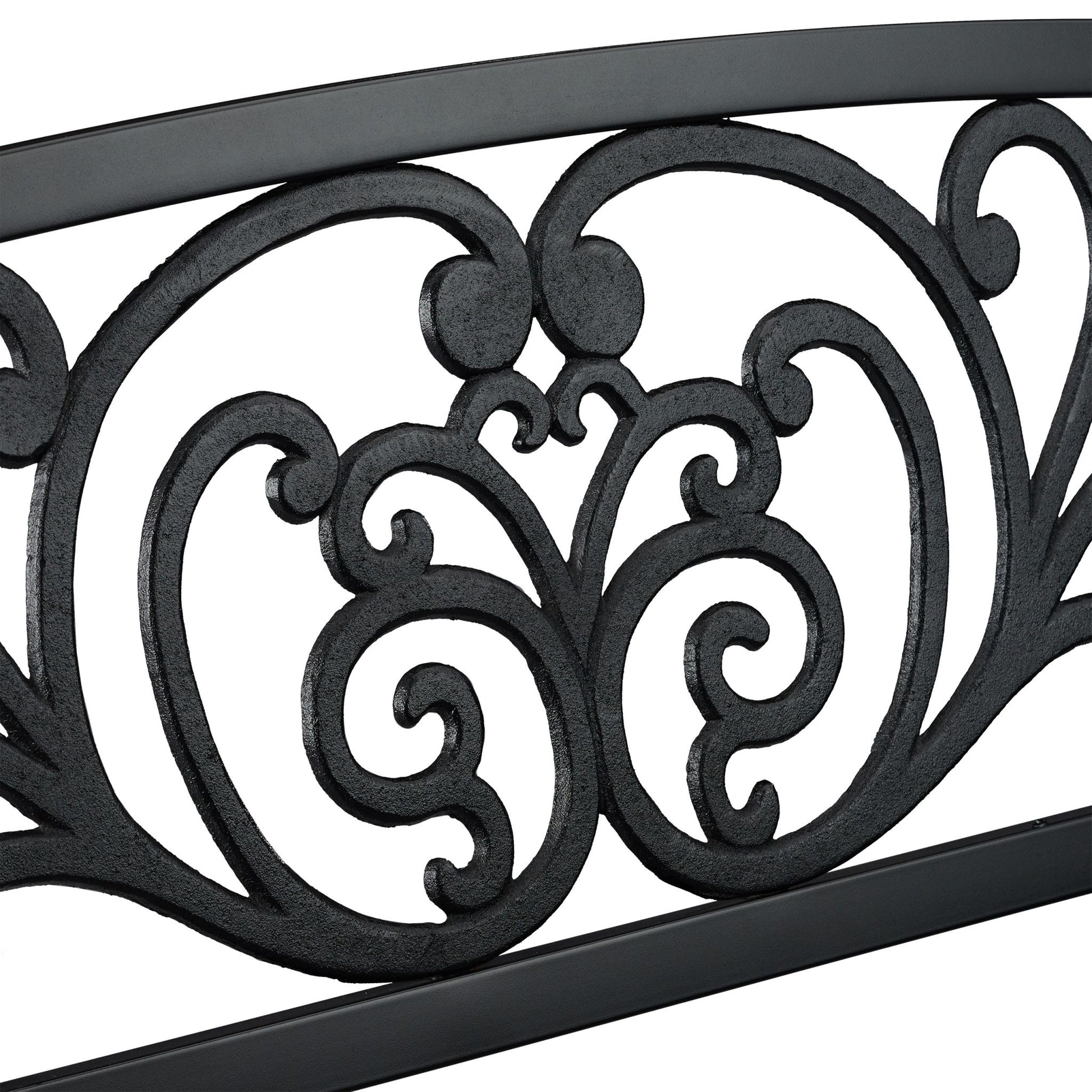Gartenbank Metall Ornamente Schwarz von Relaxdays
