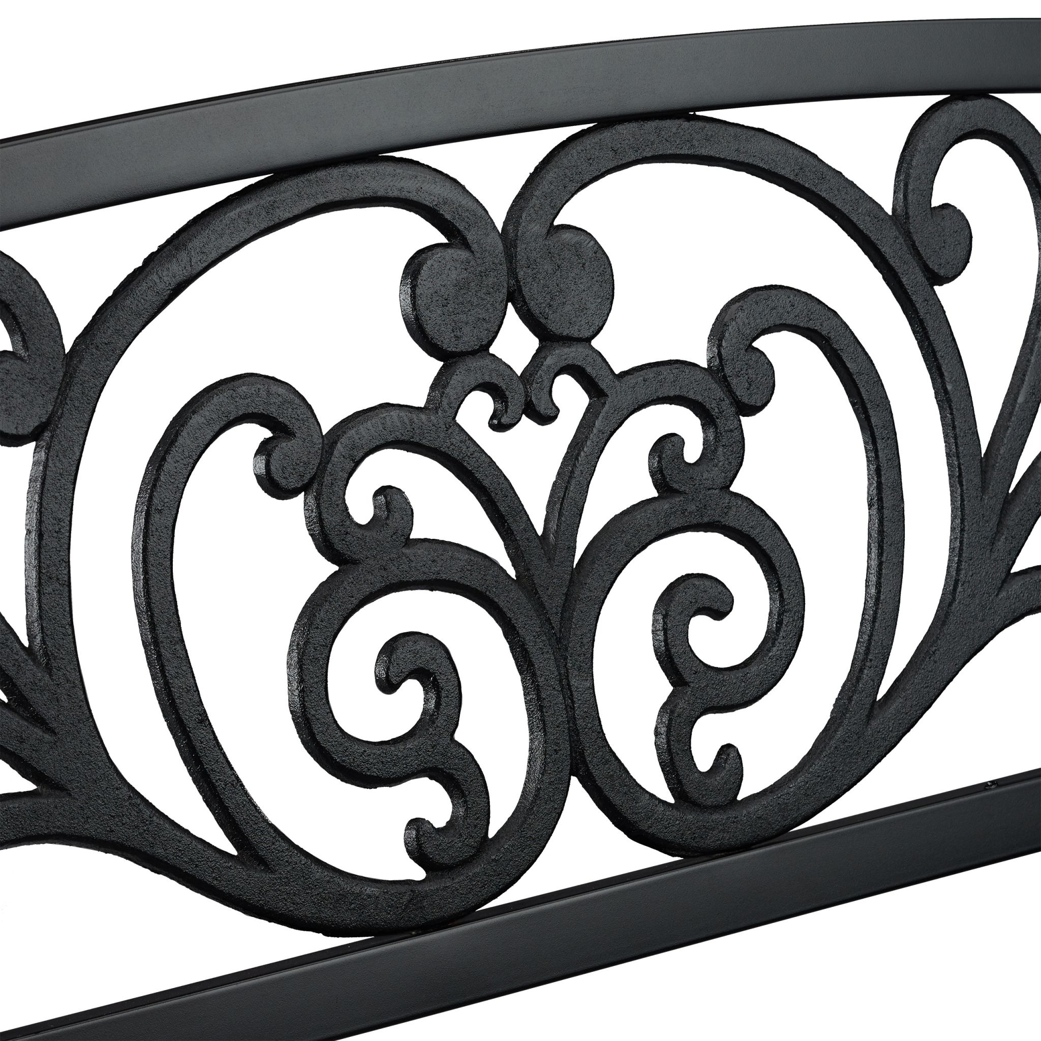 Gartenbank Metall Ornamente Schwarz von Relaxdays