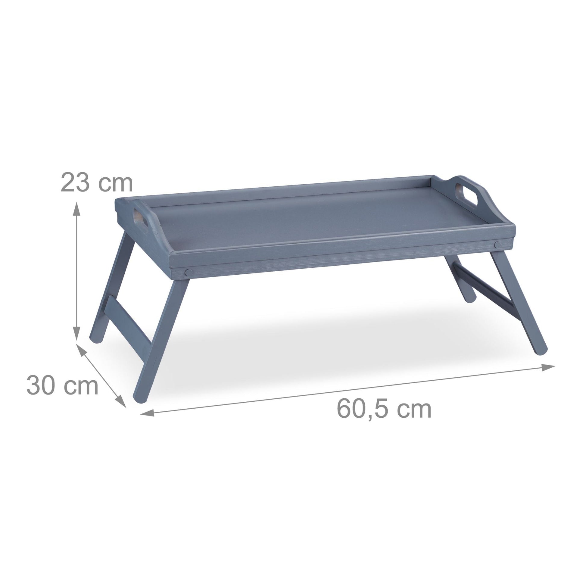 Betttablett Bambus Grau von Relaxdays