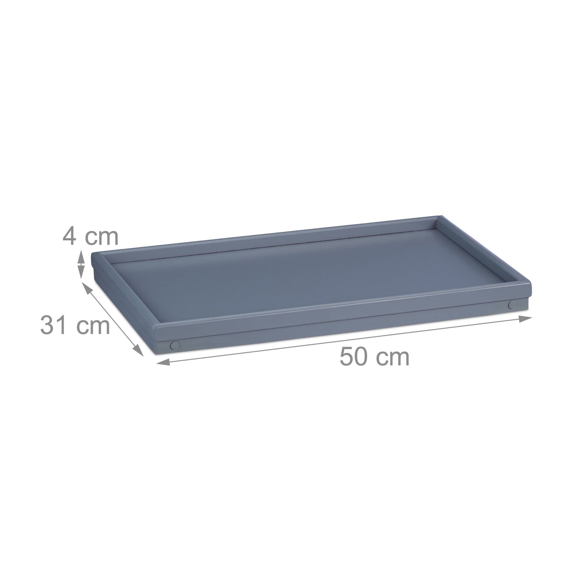 Betttablett Bambus Grau von Relaxdays