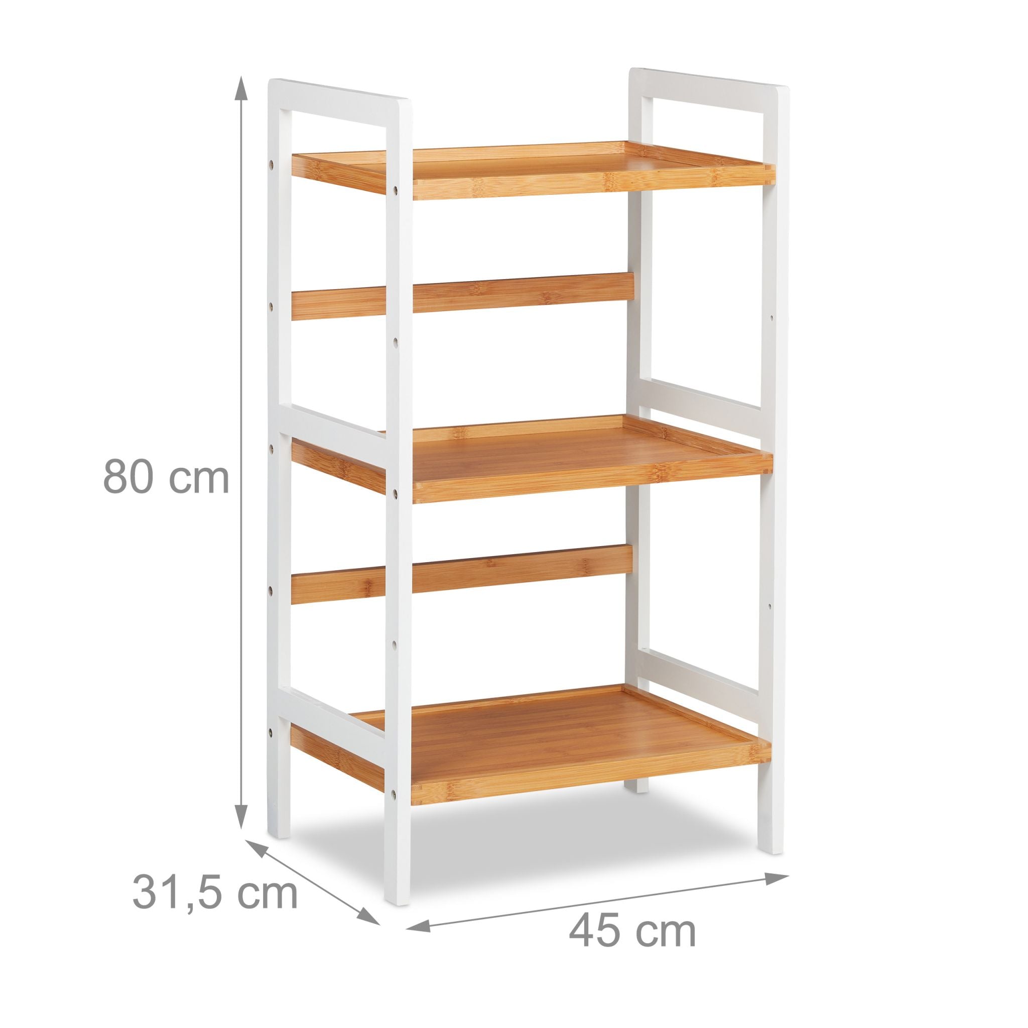Regal mit Ablagen Bambus Hellbraun von Relaxdays