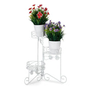 Blumenständer Metall weiss Weiss von Relaxdays