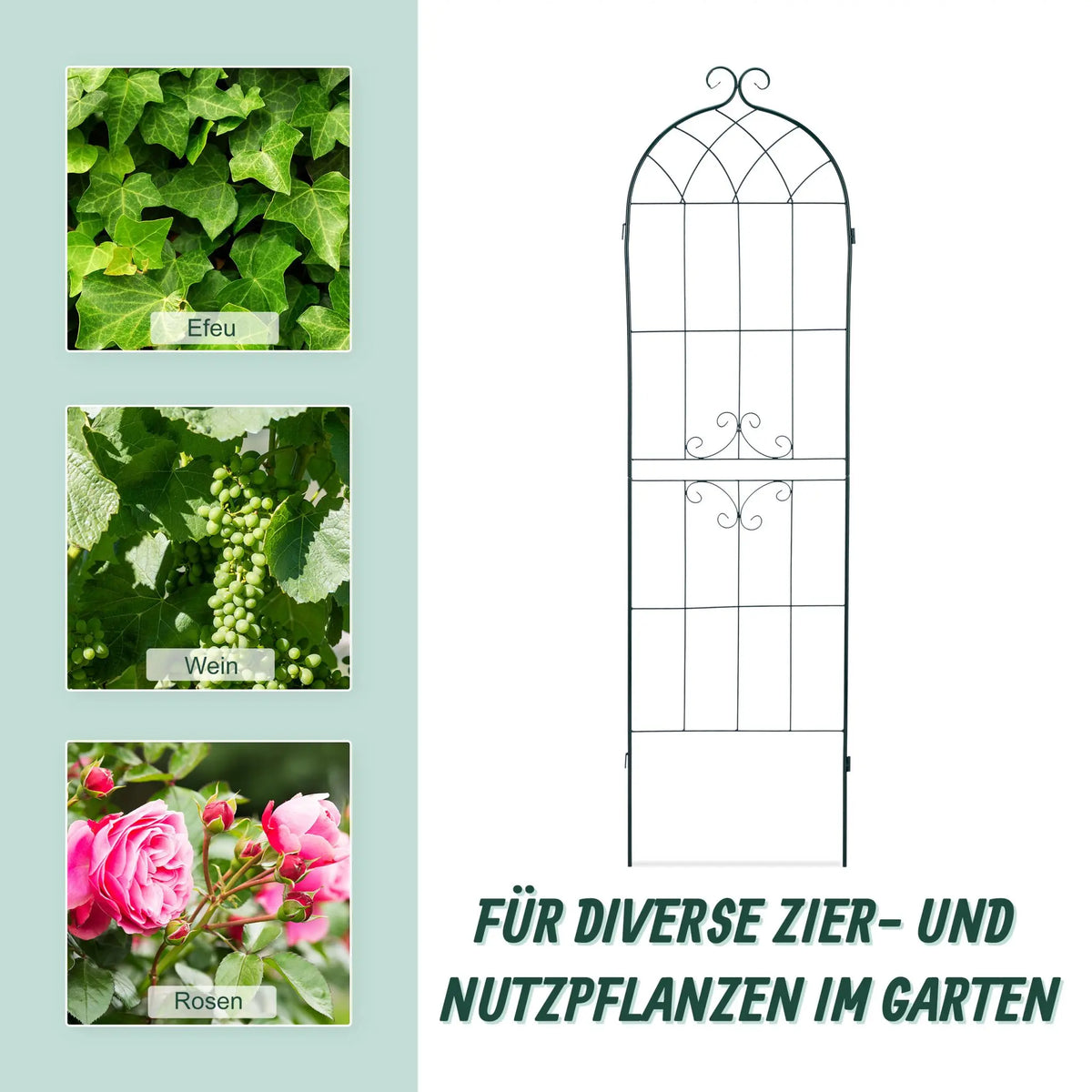 Rankgitter 2er-Set Dunkelgrün von Relaxdays