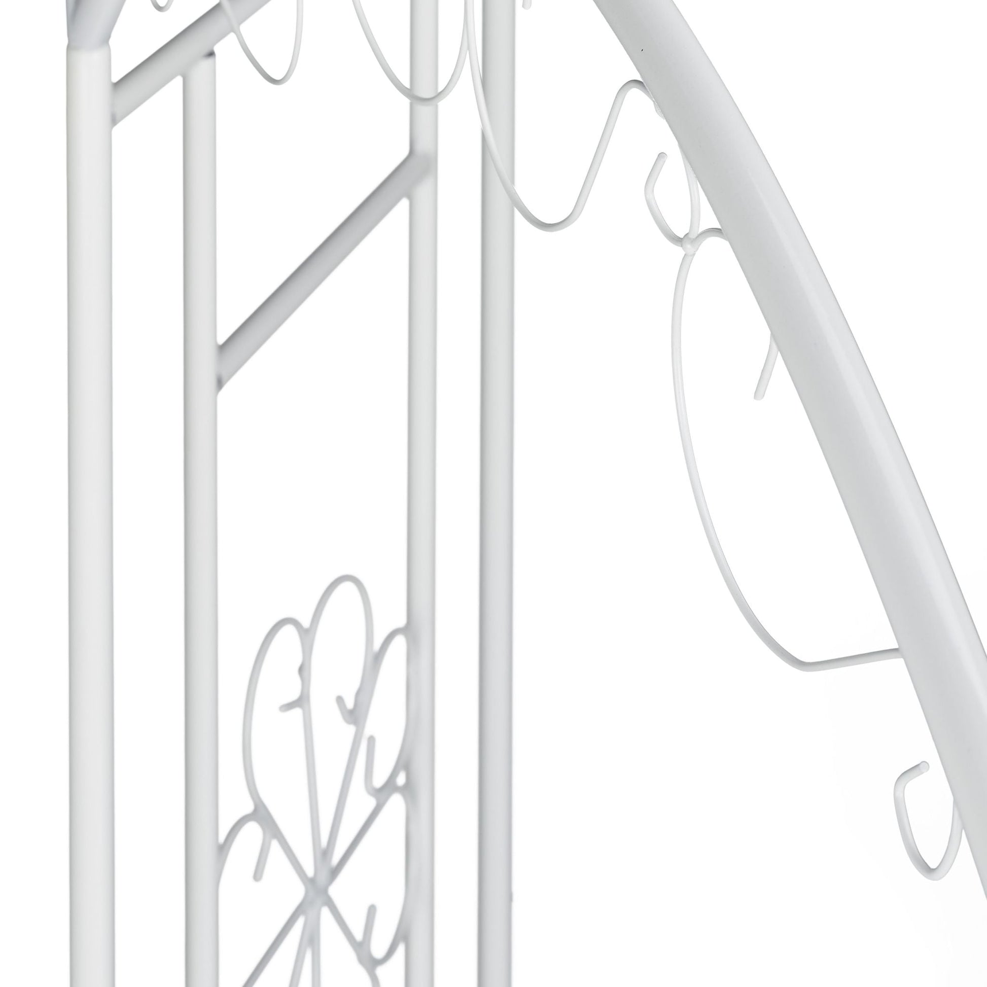 Rosenpavillon Metall Weiss von Relaxdays