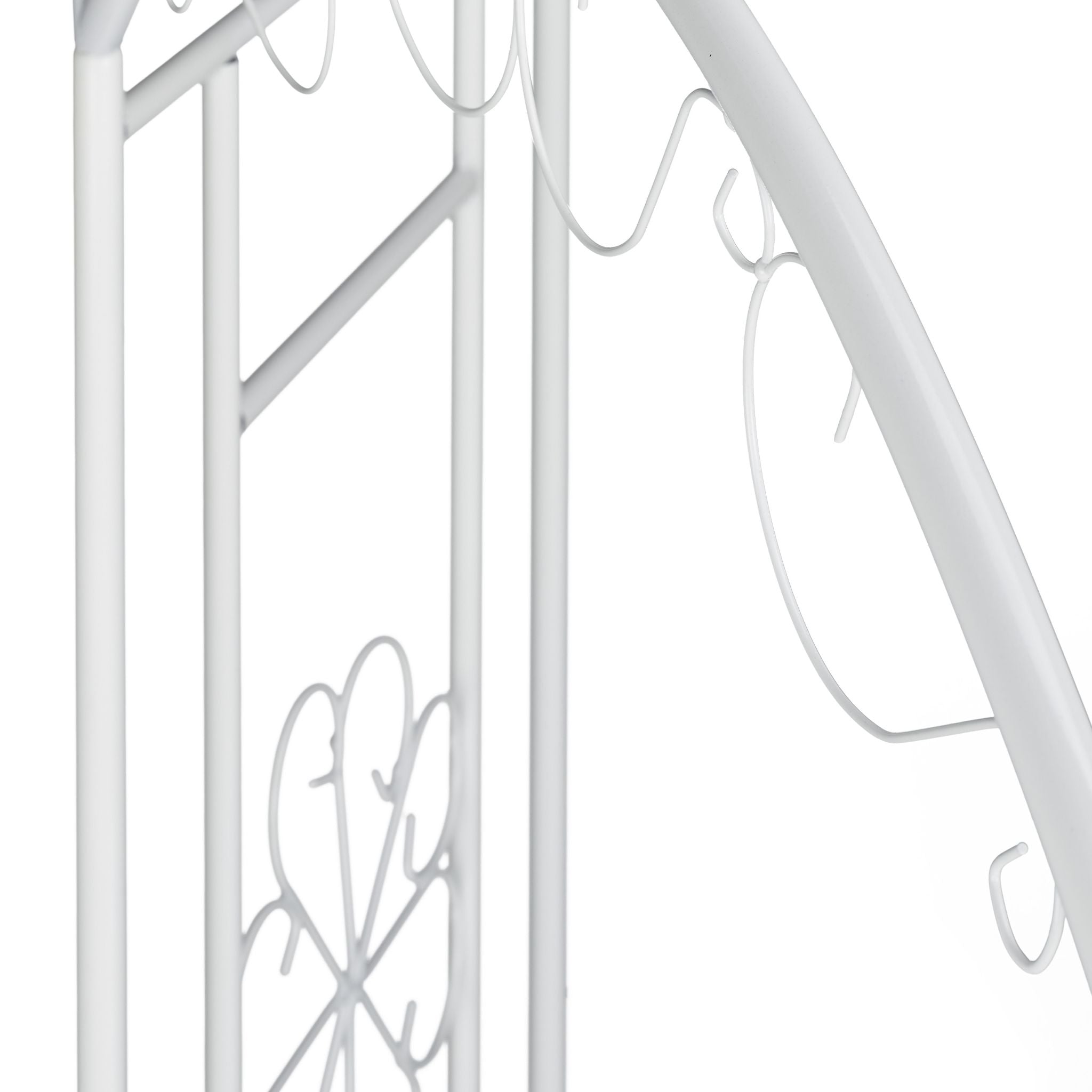 Rosenpavillon Metall Weiss von Relaxdays