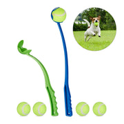 Ballschleuder für Hunde 2er-Set Blau-Gelb-Grün von Relaxdays