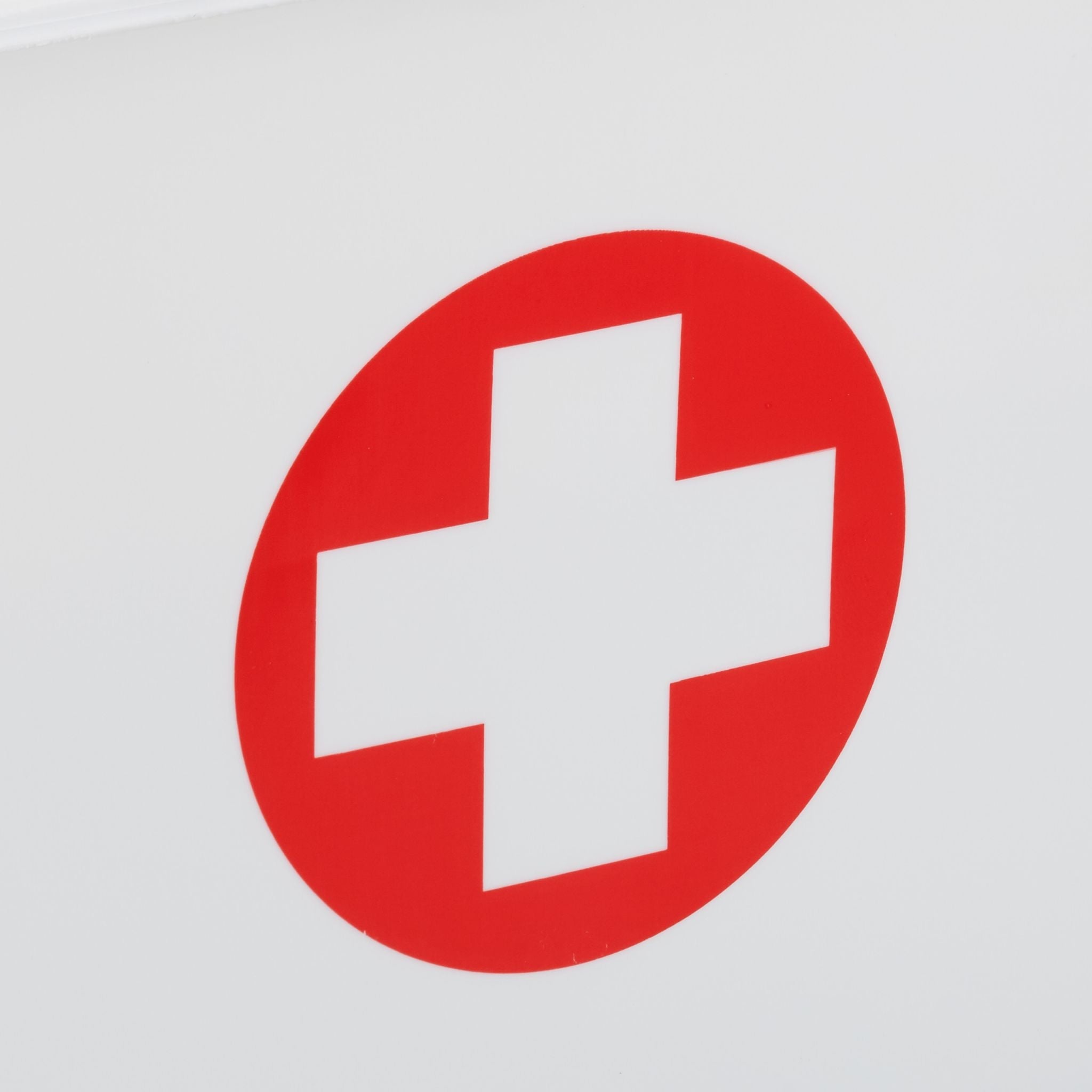 Medizinbox Kunststoff Weiss-Rot-Transparent von Relaxdays
