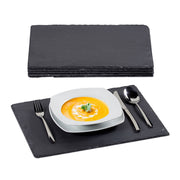 Schieferplatte 30x40cm 6er-Set Anthrazit von Relaxdays