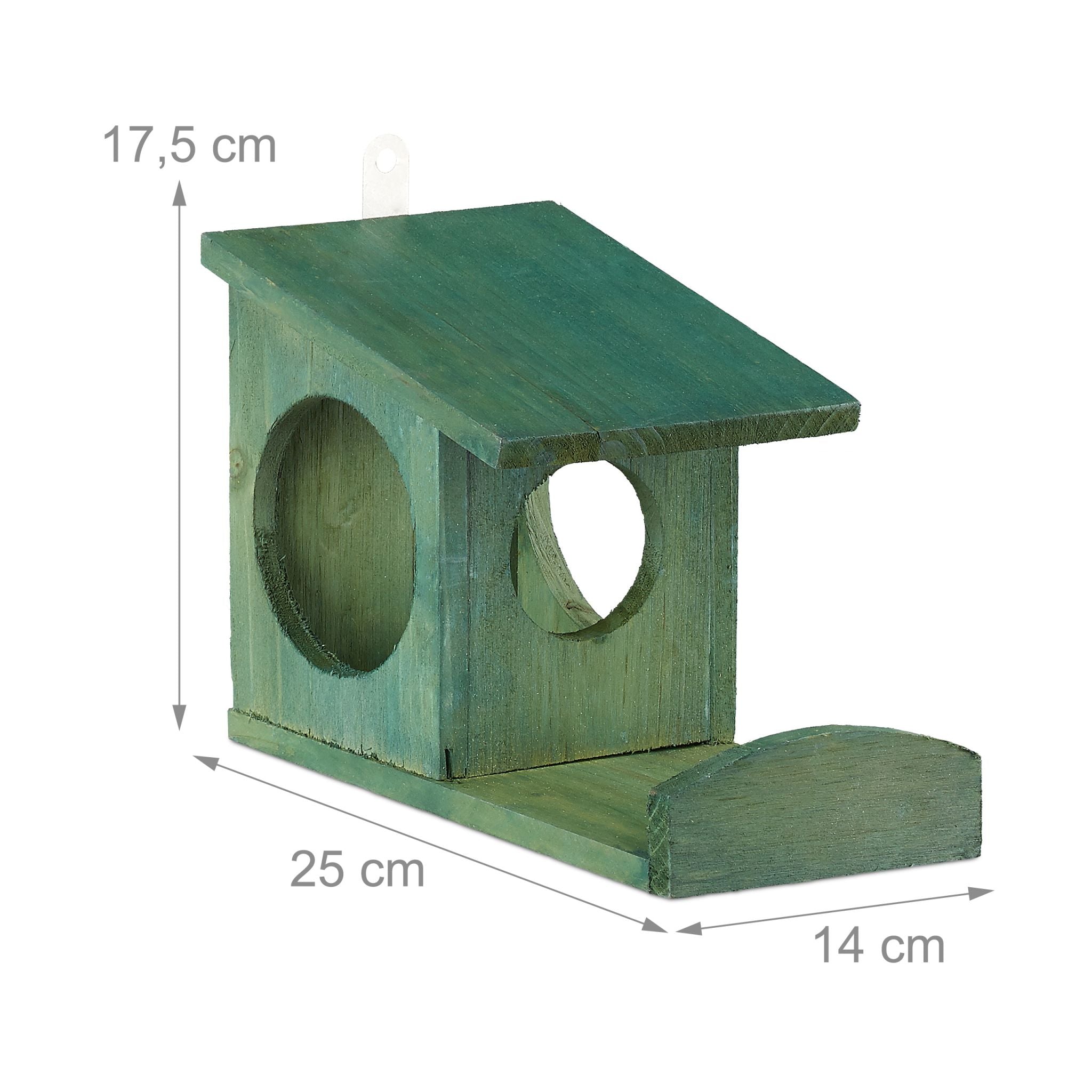 Eichhörnchen Futterhaus zum Hängen Dunkelgrün von Relaxdays